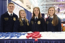 As an FFA member, I was excited to have the State officer team volunteering at the event!