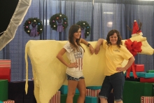 One of our photo booth backdrops. The Butter Cow was definitely ready for &quot;The Most Wonderful Time of the Year!&quot;