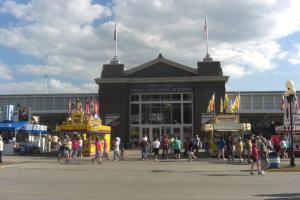 The William C. Knapp Varied Industries Building during the Iowa State Fair