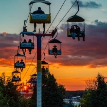 SkyGlider At Sunset During the 2022 ISF. 
